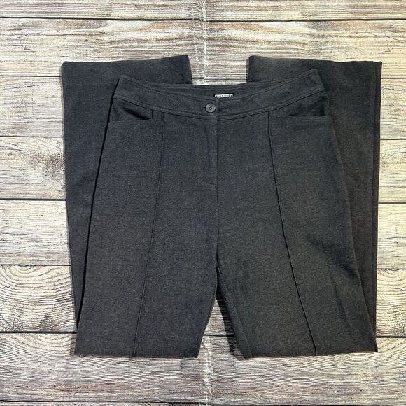 Anni Kuan Women's 4 Rayon Blend Charcoal‎ Gray Trousers Pants - Picture 1 of 8